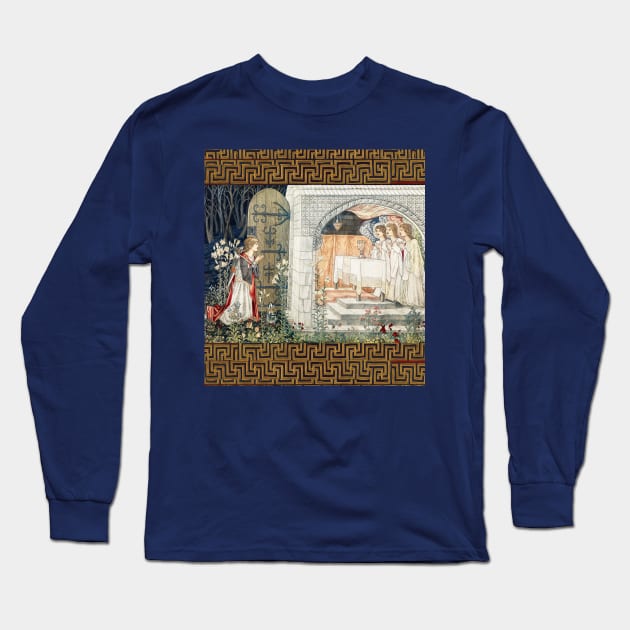 Quest for the Holy Grail,The Attainment,Vision of the Angels and Saint Graal to Percival Long Sleeve T-Shirt by BulganLumini